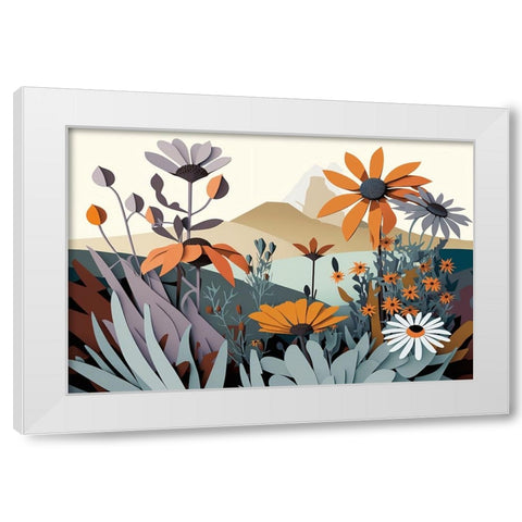 Mid Century Wildflowers 7 White Modern Wood Framed Art Print by Heere, Ray