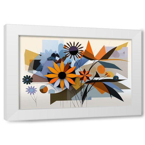 Mid Century Wildflowers 8 White Modern Wood Framed Art Print by Heere, Ray