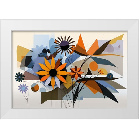 Mid Century Wildflowers 8 White Modern Wood Framed Art Print by Heere, Ray