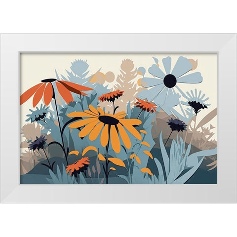 Mid Century Wildflowers 11 White Modern Wood Framed Art Print by Heere, Ray