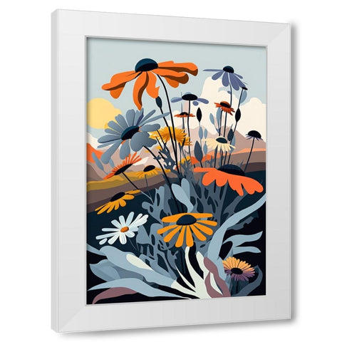 Mid Century Wildflowers 14 White Modern Wood Framed Art Print by Heere, Ray