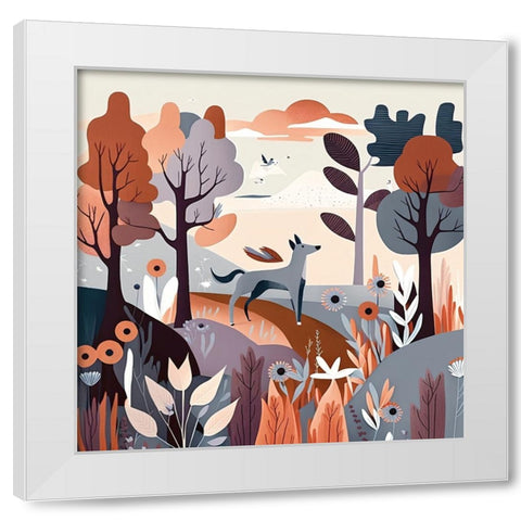 Mid Century Woodland 12 White Modern Wood Framed Art Print by Heere, Ray