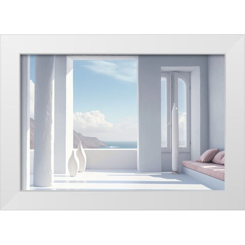 Architectural Photography Balconies 4 White Modern Wood Framed Art Print by Heere, Ray