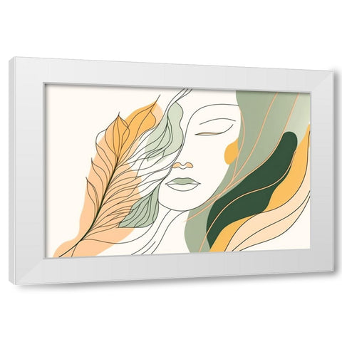 Botanical Minimalism Portraits 2 White Modern Wood Framed Art Print by Heere, Ray
