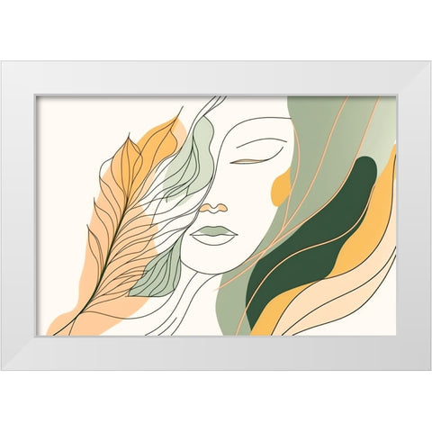 Botanical Minimalism Portraits 2 White Modern Wood Framed Art Print by Heere, Ray