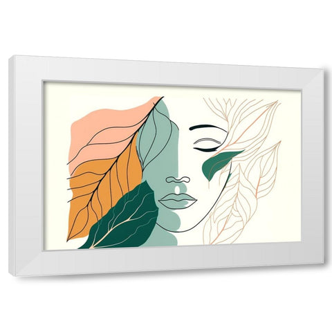 Botanical Minimalism Portraits 3 White Modern Wood Framed Art Print by Heere, Ray