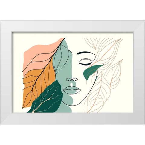 Botanical Minimalism Portraits 3 White Modern Wood Framed Art Print by Heere, Ray