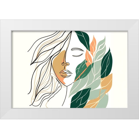 Botanical Minimalism Portraits 4 White Modern Wood Framed Art Print by Heere, Ray