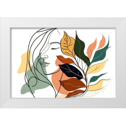 Botanical Minimalism Portraits 5 White Modern Wood Framed Art Print by Heere, Ray