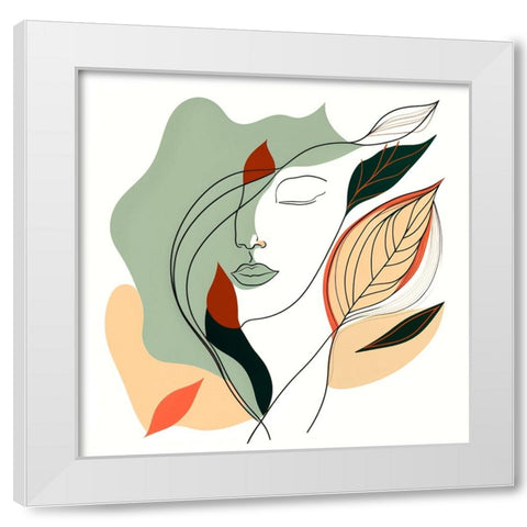 Botanical Minimalism Portraits 6 White Modern Wood Framed Art Print by Heere, Ray