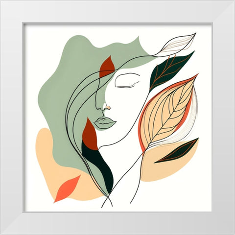 Botanical Minimalism Portraits 6 White Modern Wood Framed Art Print by Heere, Ray