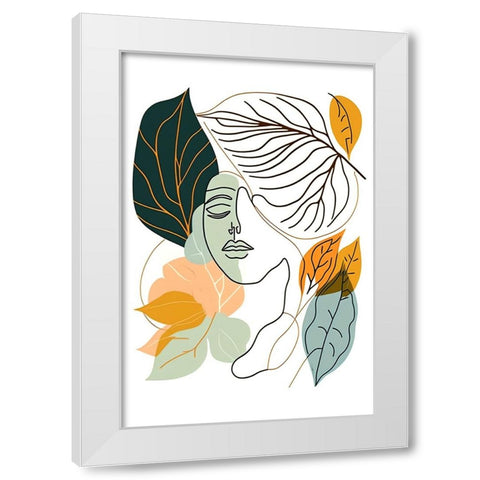 Botanical Minimalism Portraits 7 White Modern Wood Framed Art Print by Heere, Ray