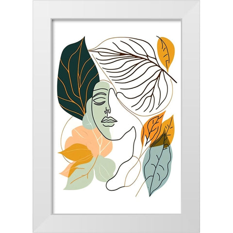 Botanical Minimalism Portraits 7 White Modern Wood Framed Art Print by Heere, Ray