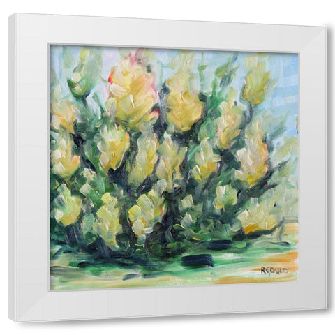 Blooming White Modern Wood Framed Art Print by Gould, Renee
