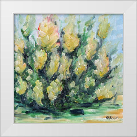 Blooming White Modern Wood Framed Art Print by Gould, Renee