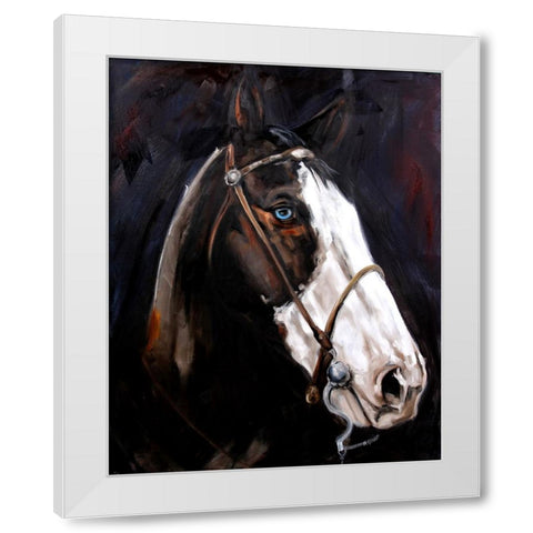 Bold Faced White Modern Wood Framed Art Print by Gould, Renee