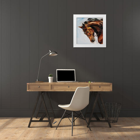 Charging On White Modern Wood Framed Art Print by Gould, Renee