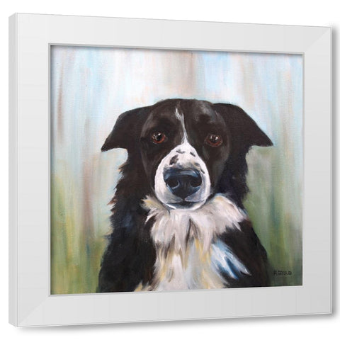 Dog 2-15 White Modern Wood Framed Art Print by Gould, Renee