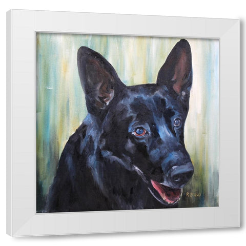 Dog 2-18 White Modern Wood Framed Art Print by Gould, Renee