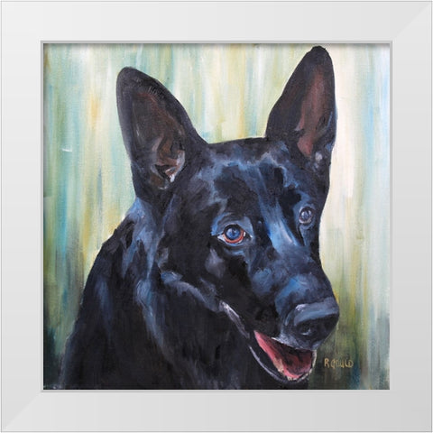Dog 2-18 White Modern Wood Framed Art Print by Gould, Renee