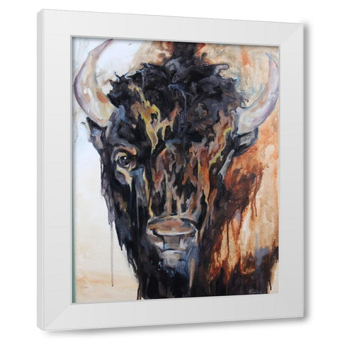 Face On White Modern Wood Framed Art Print by Gould, Renee