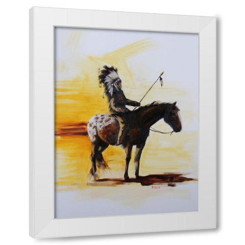 Fed by the Sound of Drums White Modern Wood Framed Art Print by Gould, Renee