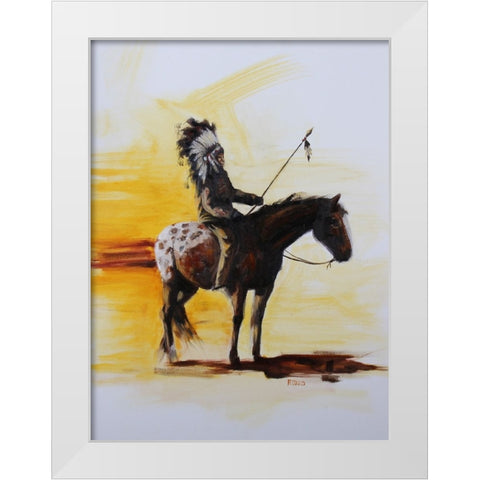 Fed by the Sound of Drums White Modern Wood Framed Art Print by Gould, Renee