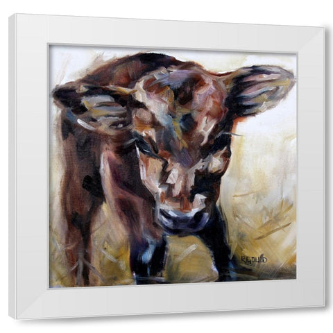 Hello White Modern Wood Framed Art Print by Gould, Renee
