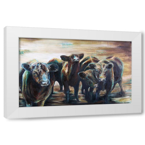 Jokers White Modern Wood Framed Art Print by Gould, Renee
