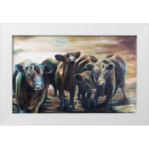 Jokers White Modern Wood Framed Art Print by Gould, Renee