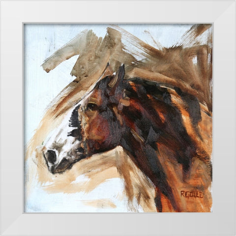 Lead Mare White Modern Wood Framed Art Print by Gould, Renee