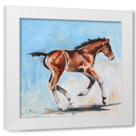 On The Move White Modern Wood Framed Art Print by Gould, Renee
