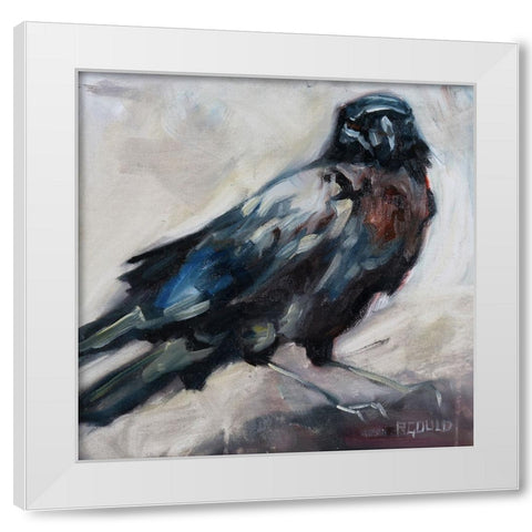 Raven White Modern Wood Framed Art Print by Gould, Renee