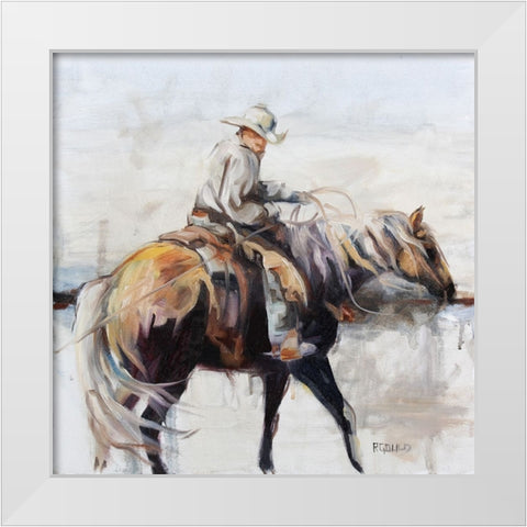 Roped White Modern Wood Framed Art Print by Gould, Renee