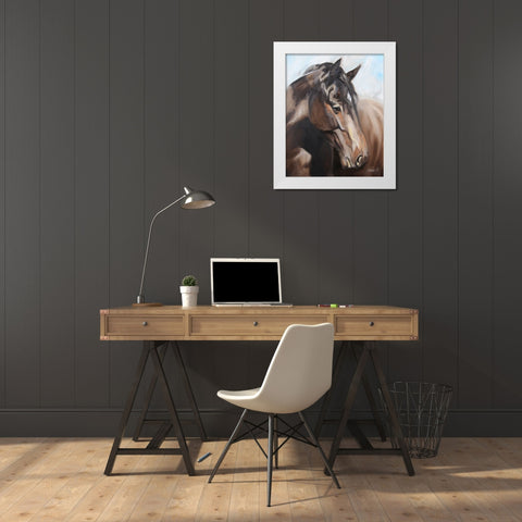Smoldering White Modern Wood Framed Art Print by Gould, Renee
