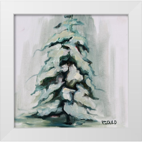 Snowy Tree 2 White Modern Wood Framed Art Print by Gould, Renee
