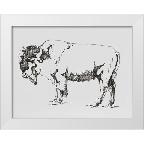 Standing Guard White Modern Wood Framed Art Print by Gould, Renee