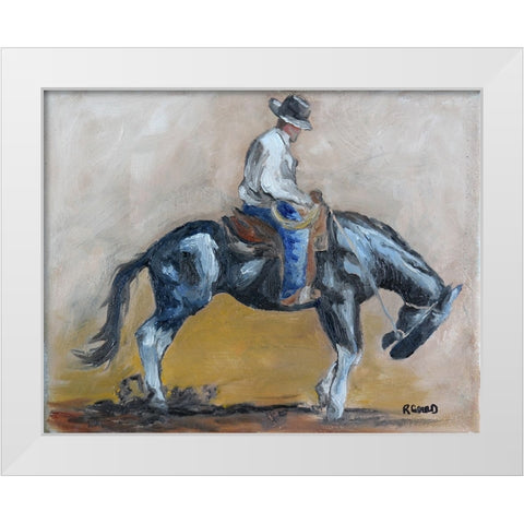 Taking Him Back White Modern Wood Framed Art Print by Gould, Renee