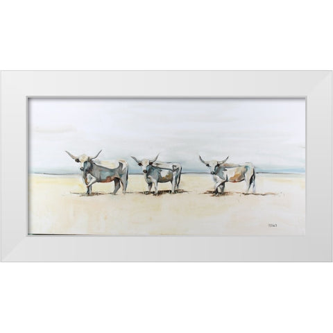 Three Ladies in White White Modern Wood Framed Art Print by Gould, Renee