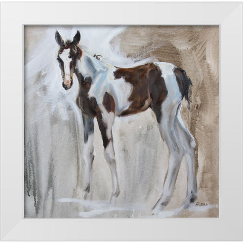 Tiggs White Modern Wood Framed Art Print by Gould, Renee