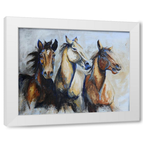 Trifecta White Modern Wood Framed Art Print by Gould, Renee