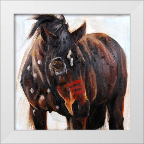 Wavering White Modern Wood Framed Art Print by Gould, Renee