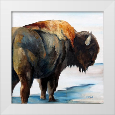 Winters Shadow White Modern Wood Framed Art Print by Gould, Renee