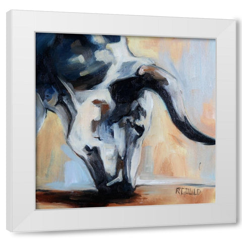 Grazing White Modern Wood Framed Art Print by Gould, Renee
