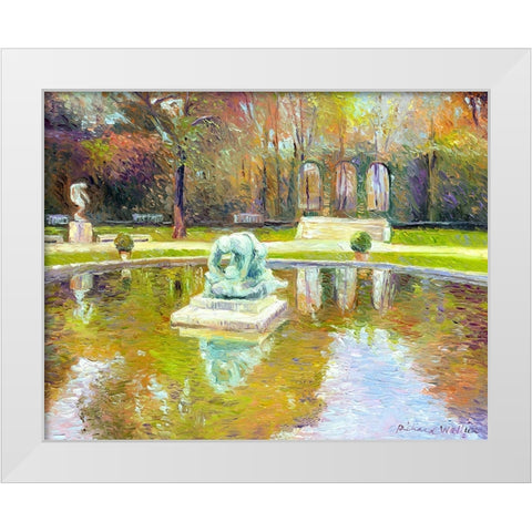 Rodin Museum White Modern Wood Framed Art Print by Wallich, Richard