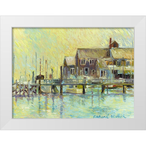 Narragansett White Modern Wood Framed Art Print by Wallich, Richard