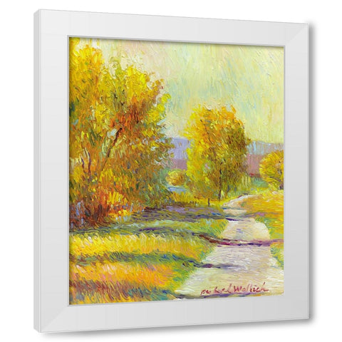 Golden Summer White Modern Wood Framed Art Print by Wallich, Richard