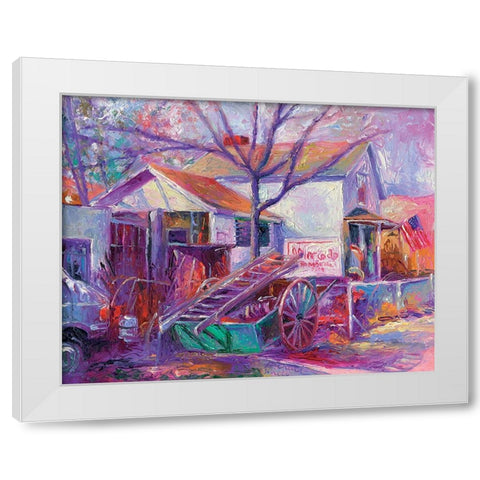 Mercado White Modern Wood Framed Art Print by Wallich, Richard