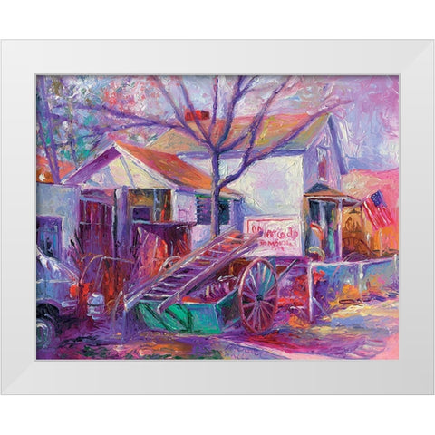 Mercado White Modern Wood Framed Art Print by Wallich, Richard