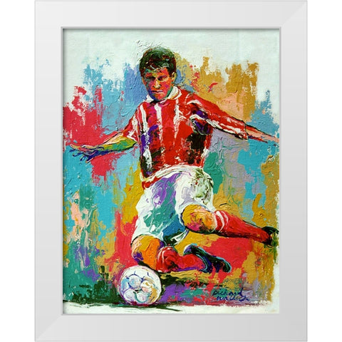 Soccer White Modern Wood Framed Art Print by Wallich, Richard
